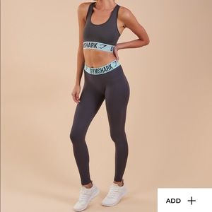 Gymshark Fit Leggings - Charcoal/Pale Turquoise